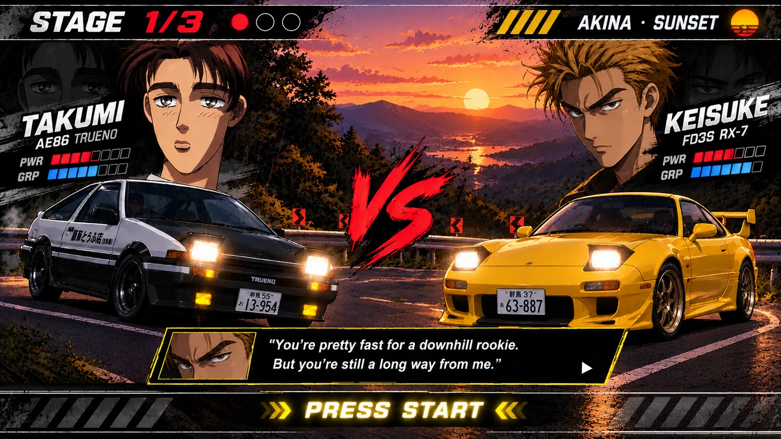 Stage rival introduction. Press Enter to race.