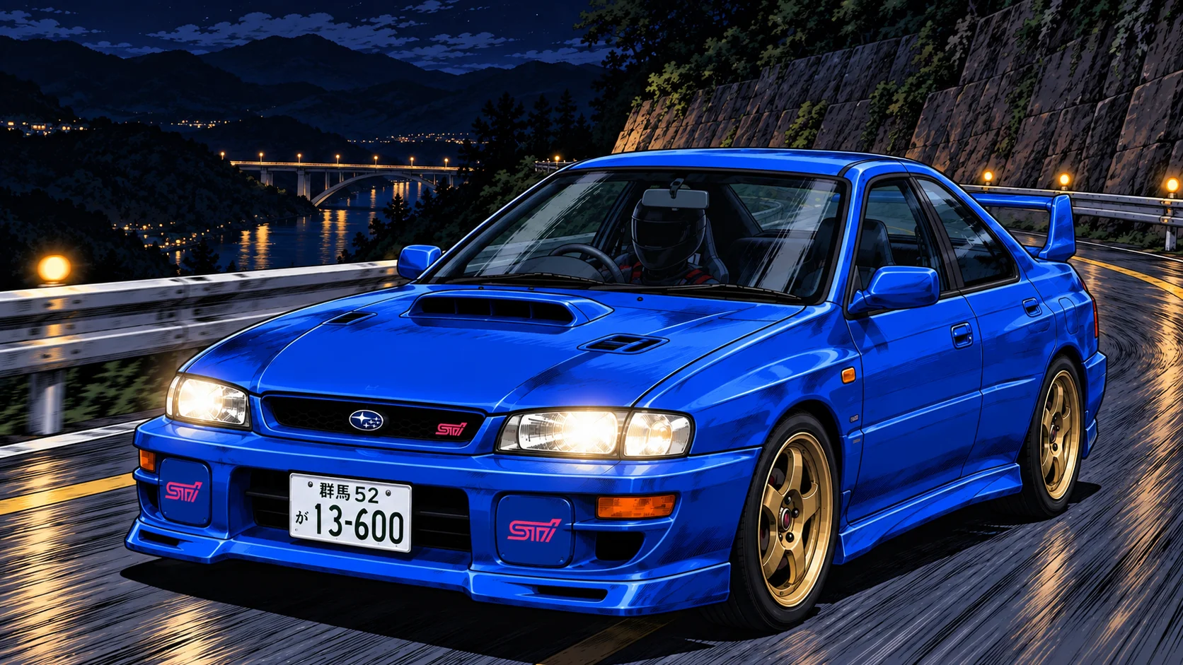 Blue Subaru Impreza